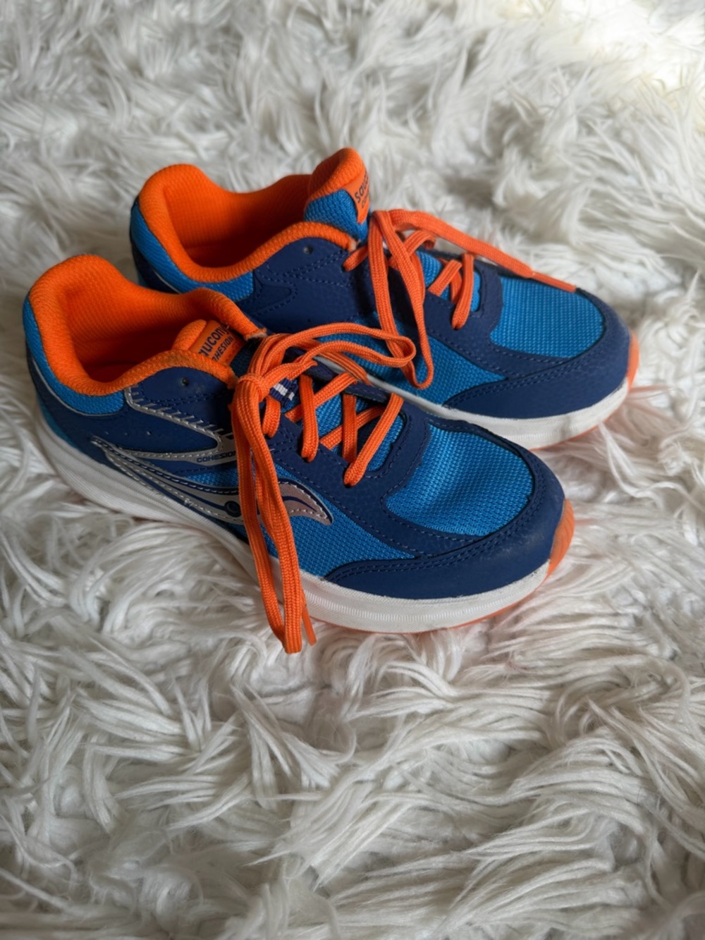 Saucony Kids Navy and Orange Athletic Sneakers